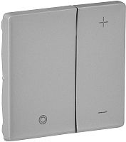 Лицевая панель Legrand Valena Life для светорегулятора нажимного алюминий картинка